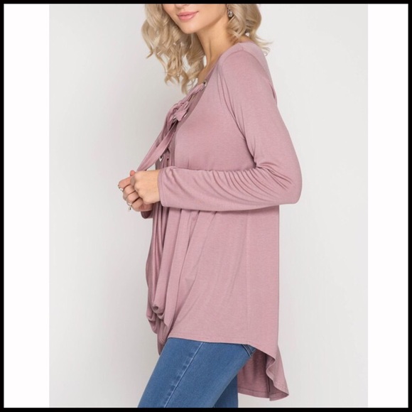 Mauve Draping Top - Picture 6 of 7